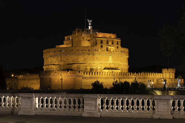Castel Sant Angelo at Night in Rome Picture Board by Artur Bogacki
