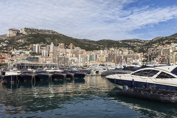 Monaco Skyline From The Port Picture Board by Artur Bogacki
