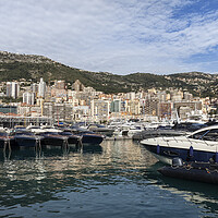 Buy canvas prints of Monaco Skyline From The Port by Artur Bogacki