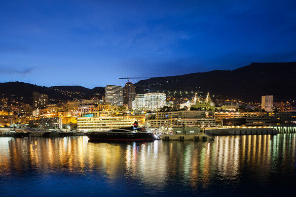 Monaco Monte Carlo by Night Picture Board by Artur Bogacki