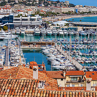 Buy canvas prints of Le Vieux Port in Cannes City on French Riviera by Artur Bogacki