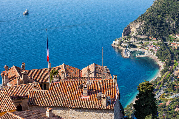 Eze Village and The Sea in France Picture Board by Artur Bogacki