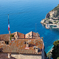 Buy canvas prints of Eze Village and The Sea in France by Artur Bogacki