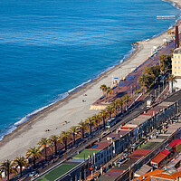 Buy canvas prints of Beach Sea and Promenade in Nice by Artur Bogacki