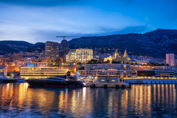 Monaco Monte Carlo At Twilight Picture Board by Artur Bogacki