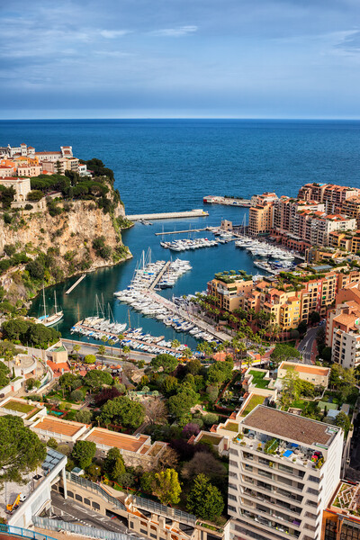 Monaco Aerial View Over Port De Fontvieille Picture Board by Artur Bogacki