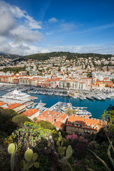 Port and City of Nice in France Picture Board by Artur Bogacki