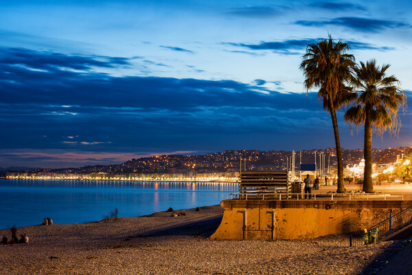 City of Nice in France at Dusk Picture Board by Artur Bogacki