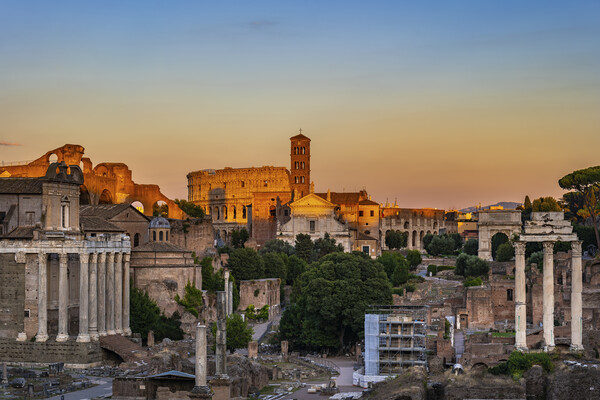 Sunset in Ancient City of Rome Picture Board by Artur Bogacki