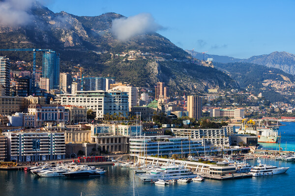 Monaco Monte Carlo Coastal Cityscape Picture Board by Artur Bogacki