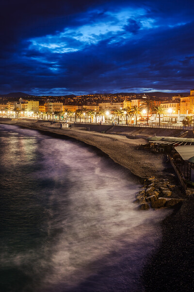 City of Nice in France at Dusk Picture Board by Artur Bogacki