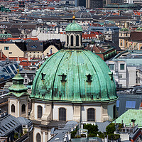 Buy canvas prints of Peterskirche Baroque Dome in Vienna City by Artur Bogacki