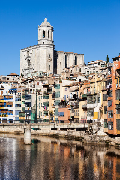 City of Girona at River Onyar Picture Board by Artur Bogacki