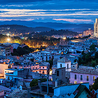 Buy canvas prints of City of Girona at Blue Hour by Artur Bogacki