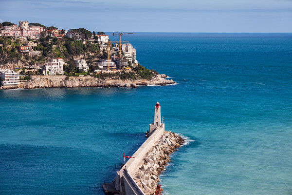 French Rivier Coastline of Mediterranean Sea in France Picture Board by Artur Bogacki
