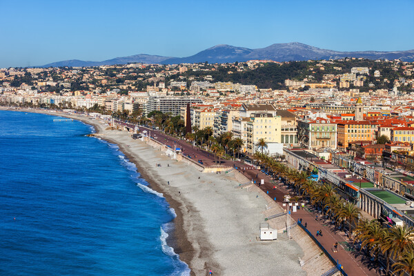 Beach and the Sea in City of Nice Picture Board by Artur Bogacki
