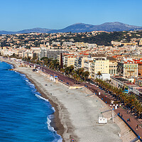 Buy canvas prints of Beach and the Sea in City of Nice by Artur Bogacki
