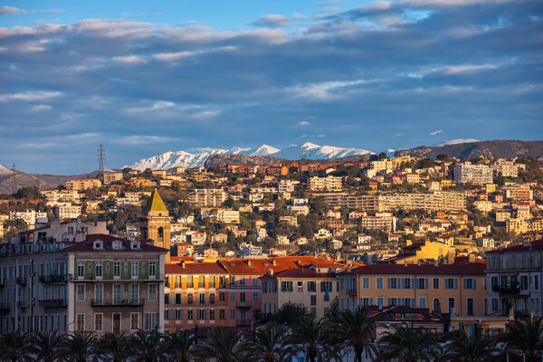 City of Nice at Sunrise in France Picture Board by Artur Bogacki