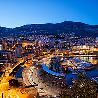 Buy canvas prints of Principality of Monaco at Dusk by Artur Bogacki