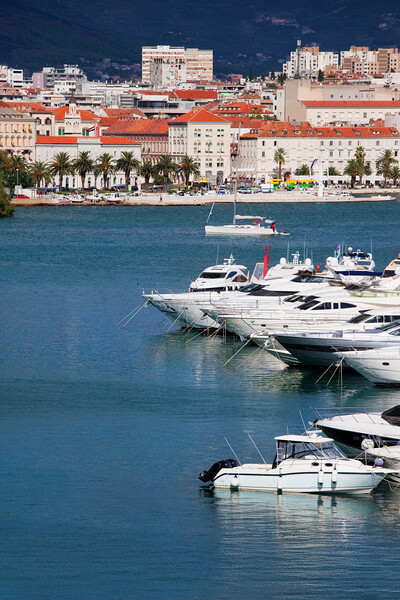 Yachts on the Adriatic Sea in City of Split Picture Board by Artur Bogacki