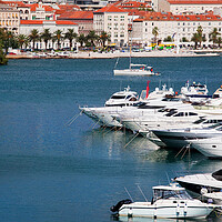 Buy canvas prints of Yachts on the Adriatic Sea in City of Split by Artur Bogacki