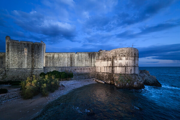 Walls of Dubrovnik at Dusk Picture Board by Artur Bogacki