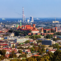Buy canvas prints of City Of Krakow Aerial View by Artur Bogacki