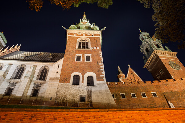 Wawel Cathedral At Night In Krakow Picture Board by Artur Bogacki