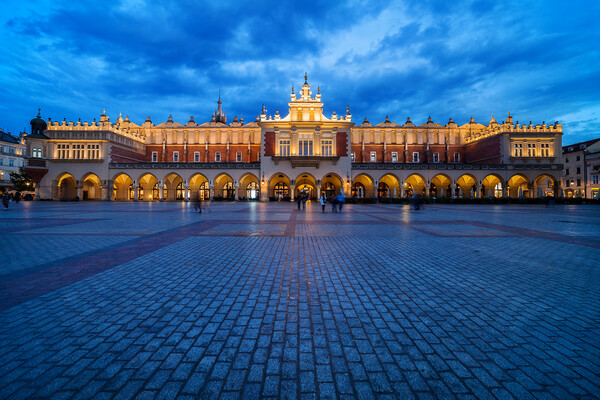 Cloth Hall in Old Town of Krakow at Dusk Picture Board by Artur Bogacki