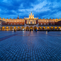 Buy canvas prints of Cloth Hall in Old Town of Krakow at Dusk by Artur Bogacki
