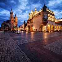 Buy canvas prints of Old Town Main Square in Krakow at Twilight by Artur Bogacki
