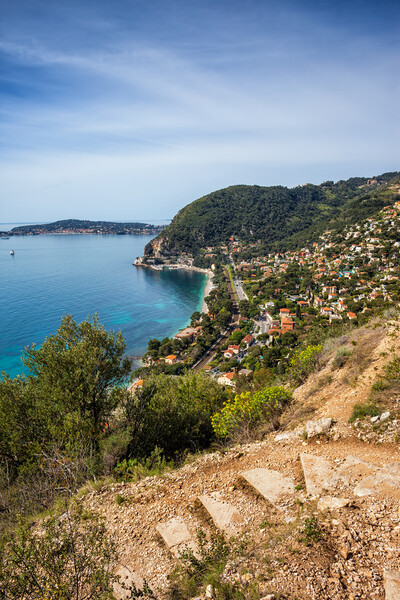 French Riviera Coastline Picture Board by Artur Bogacki