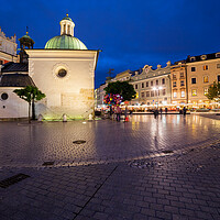 Buy canvas prints of Krakow Old Town Main Square At Night by Artur Bogacki