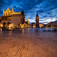 Buy canvas prints of Old Town Square of Krakow in the Evening by Artur Bogacki