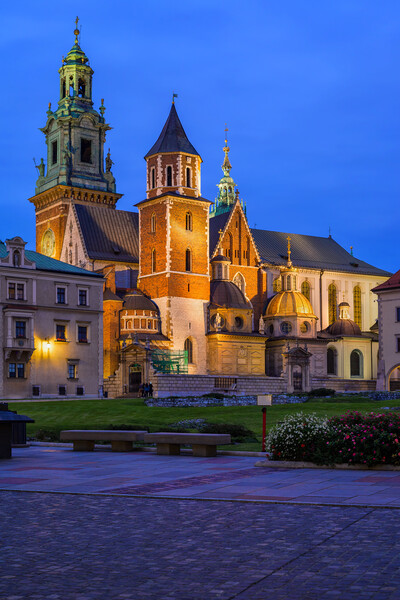 Wawel Cathedral at Night in Krakow Picture Board by Artur Bogacki