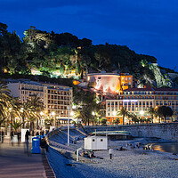 Buy canvas prints of City of Nice by Night in France by Artur Bogacki