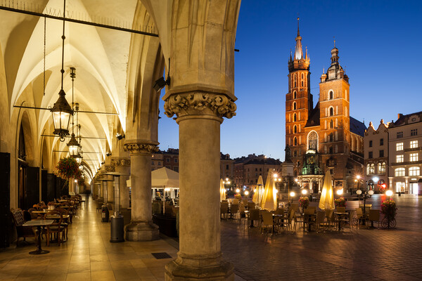 Old Town in Krakow at Night Picture Board by Artur Bogacki