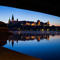 Buy canvas prints of Under the Bridge River View of Wawel Castle in Krakow by Artur Bogacki