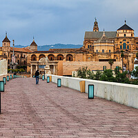 Buy canvas prints of Mosque Cathedral In Cordoba From Roman Bridge by Artur Bogacki