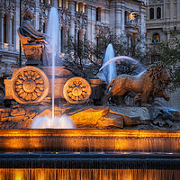 Buy canvas prints of Cibeles Fountain at Night in Madrid by Artur Bogacki