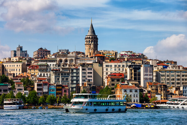Istanbul Skyline in Turkey Picture Board by Artur Bogacki