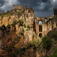 Buy canvas prints of Andalucia Landscape With Ronda Bridge In Spain by Artur Bogacki