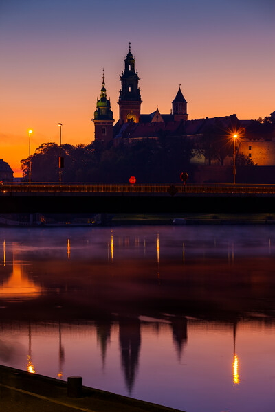 Wawel Castle And Cathedral In Krakow At Dawn Picture Board by Artur Bogacki