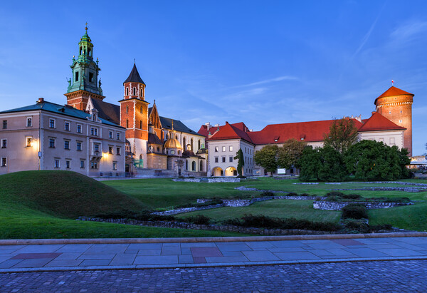 Wawel Cathedral And Castle At Dusk Picture Board by Artur Bogacki