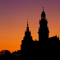 Buy canvas prints of Wawel Cathedral And Castle Silhouette In Krakow by Artur Bogacki