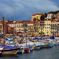 Buy canvas prints of Cannes City View From Harbour To Old Town by Artur Bogacki