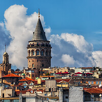 Buy canvas prints of Istanbul City Skyline With Galata Tower by Artur Bogacki