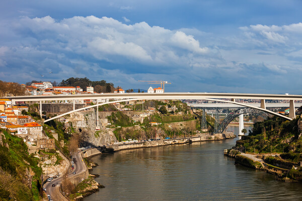 Bridges on Douro River in City of Porto Picture Board by Artur Bogacki
