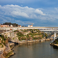Buy canvas prints of Bridges on Douro River in City of Porto by Artur Bogacki