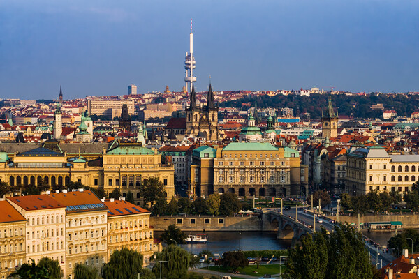 City of Prague Cityscape in Czechia Picture Board by Artur Bogacki